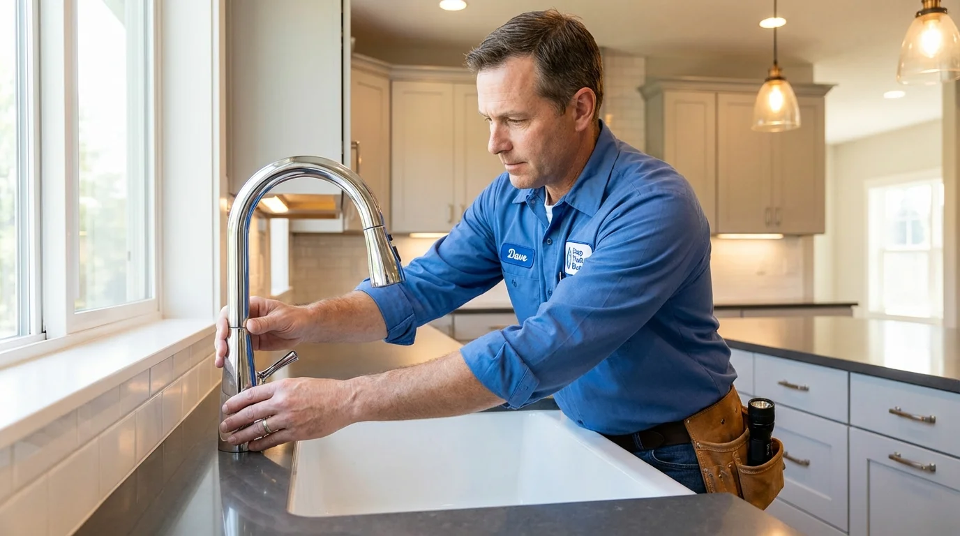 Kitchen faucet installation by Johns Plumbing LLC in Trevorton