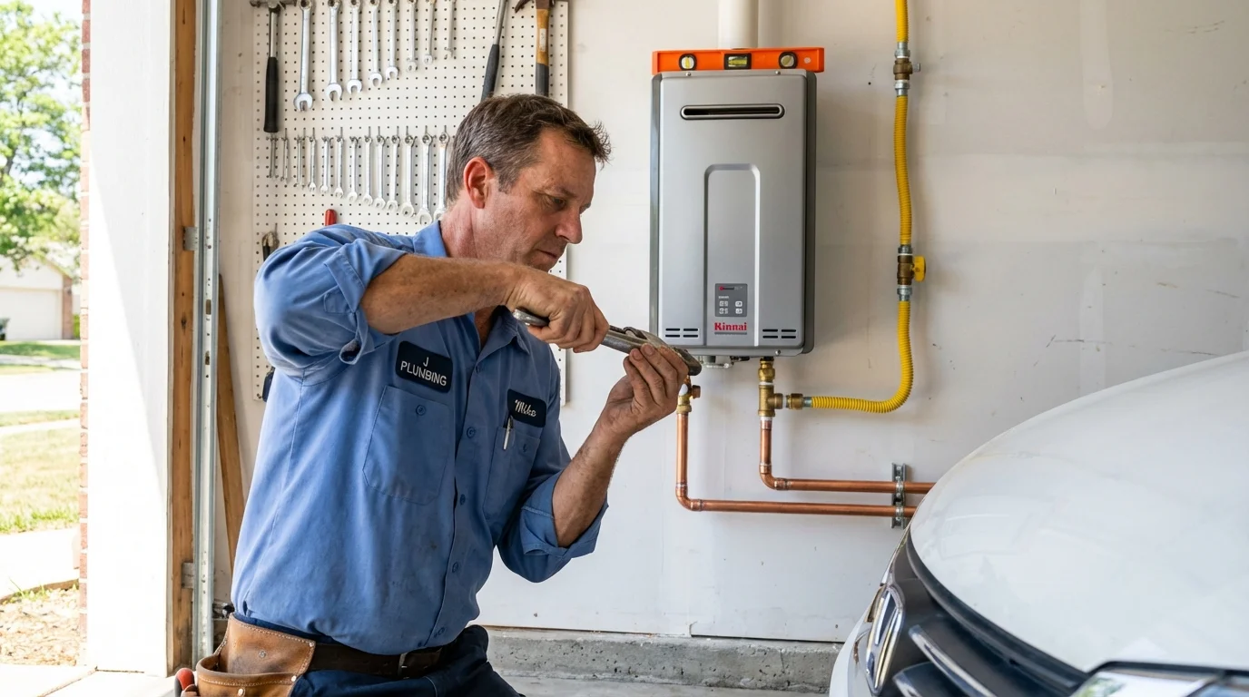 Tankless water heater installation by a Johns Plumbing LLC plumber in Trevorton